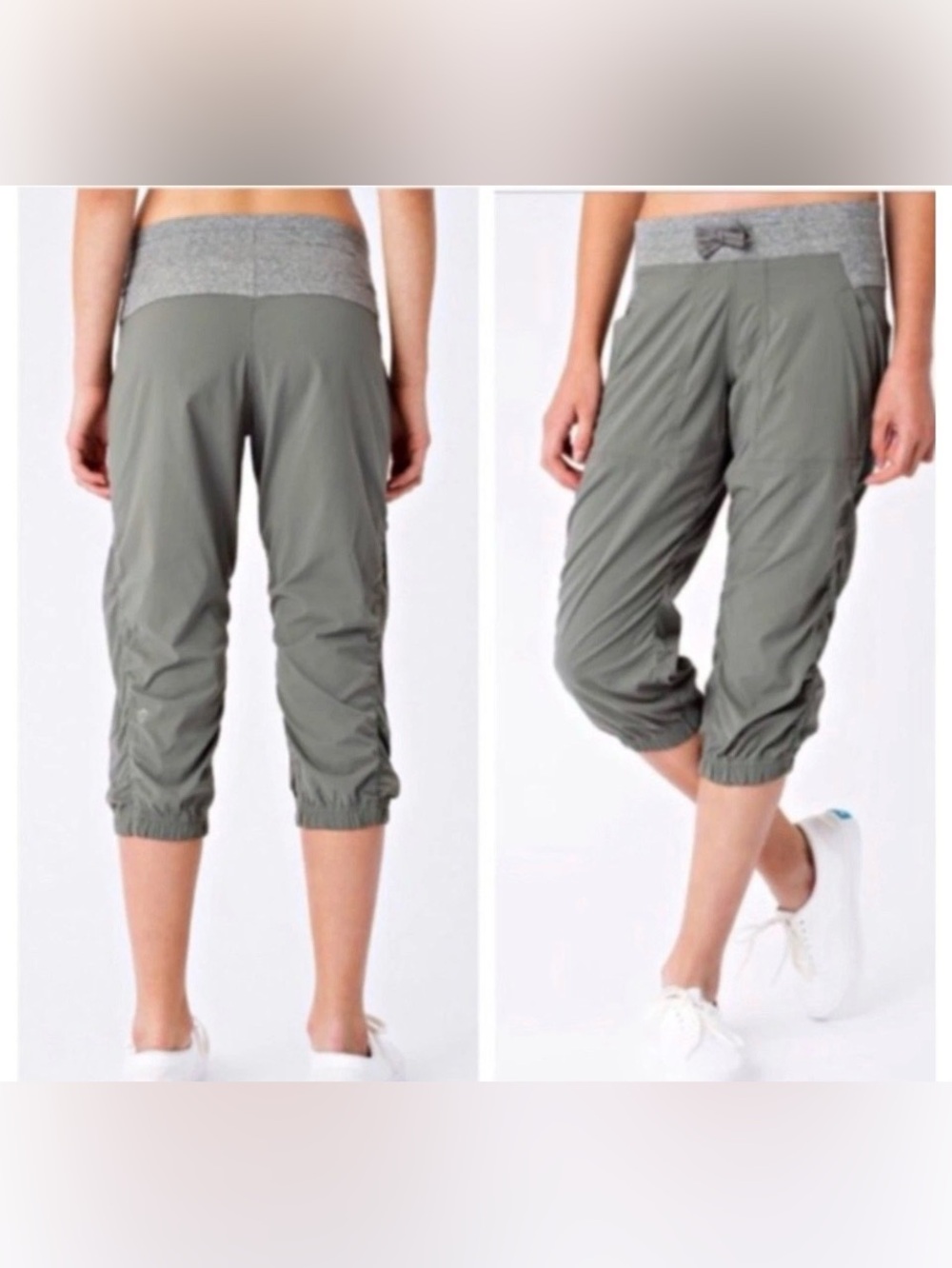 IVIVVA girls size 10 grey dance studio Capri pants